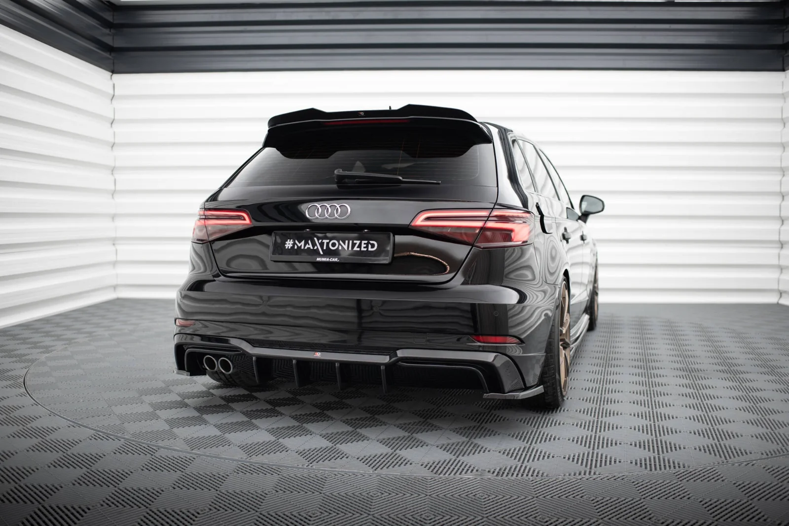 Maxton Bodykit-Set für Audi A3 S line 8V FL (Version mit – Schwarz glänzend