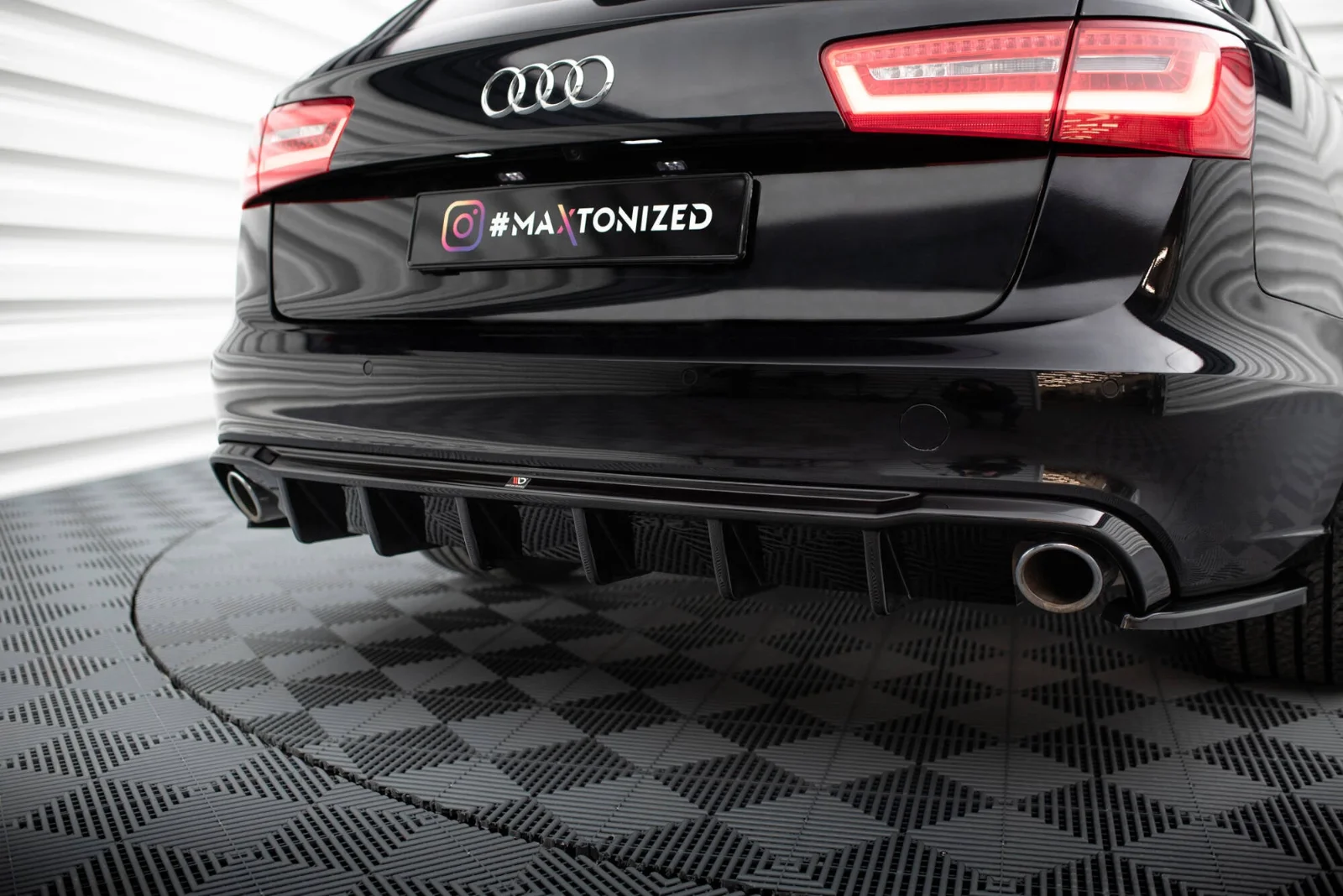 Maxton Design Bodykit-Set für Audi A6 C7 (Version Mit – Schwarz glänzend