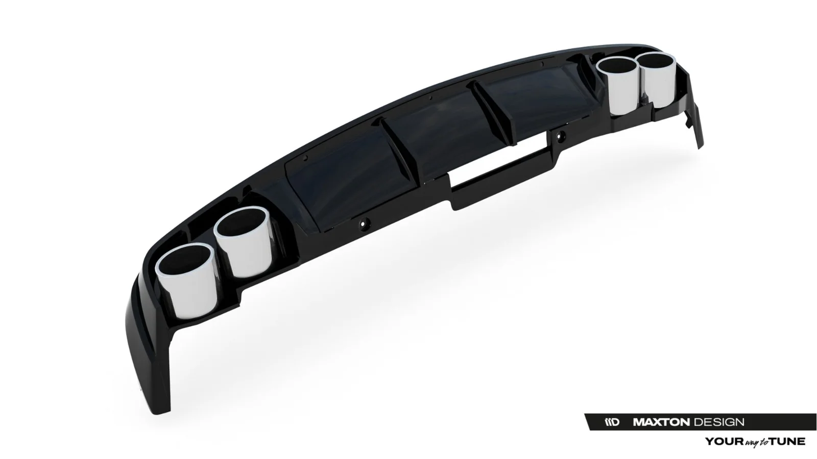 Maxton Design Bodykit-Set für Audi A6 C8 FL – Schwarz glänzend – AU-A6-C8-RS1G+RS1RG+CHROME