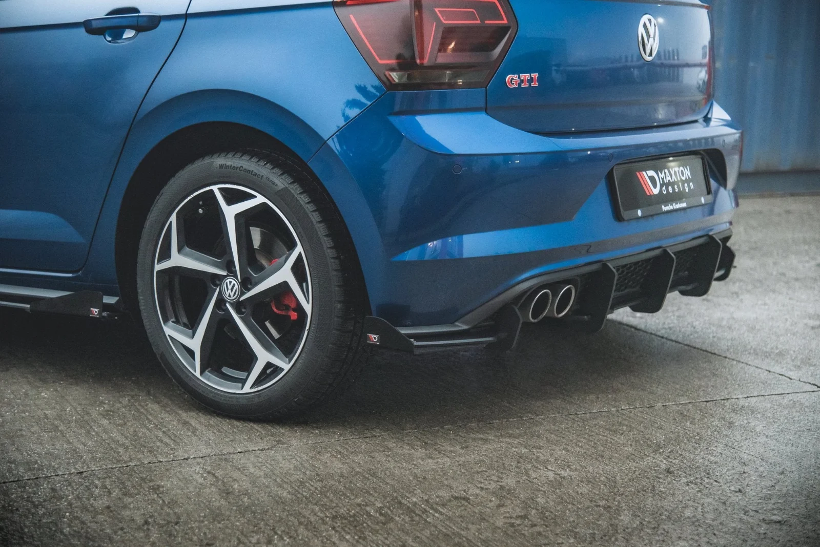 Maxton Design Bodykit-Set mit Flaps für VW Polo GTI Mk6 – Schwarz matt