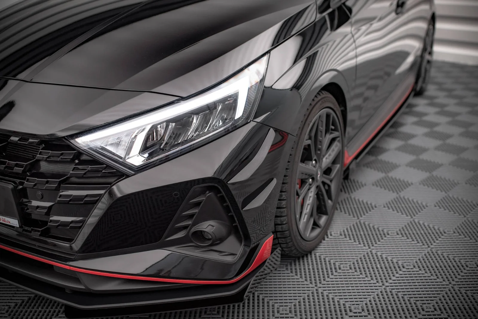 Maxton Design Canards für Hyundai i20 N Mk3 VW Mk7 FL 2 – Schwarz glänzend