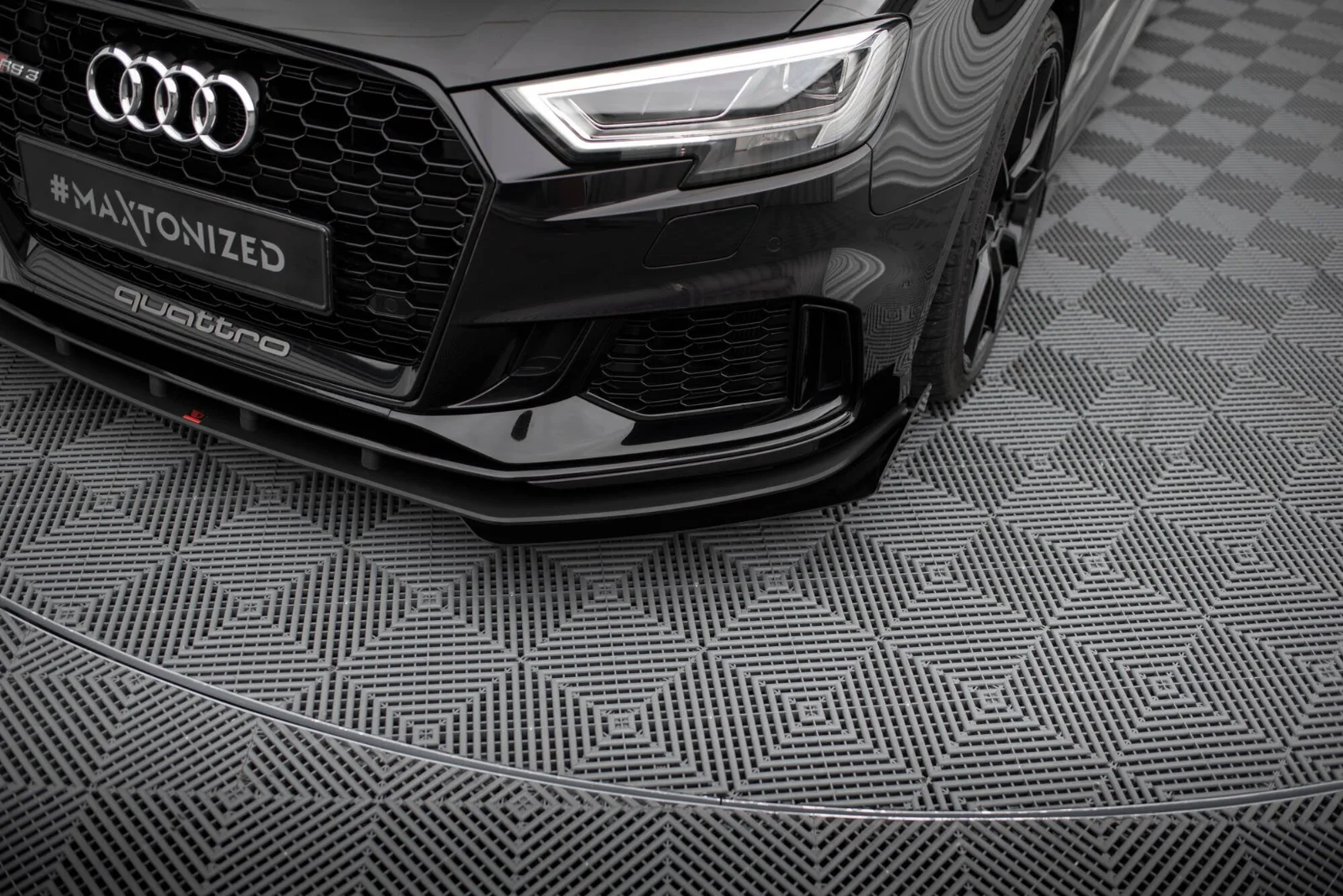 Maxton Design Front-Flaps für Audi RS3 8V FL – Schwarz matt
