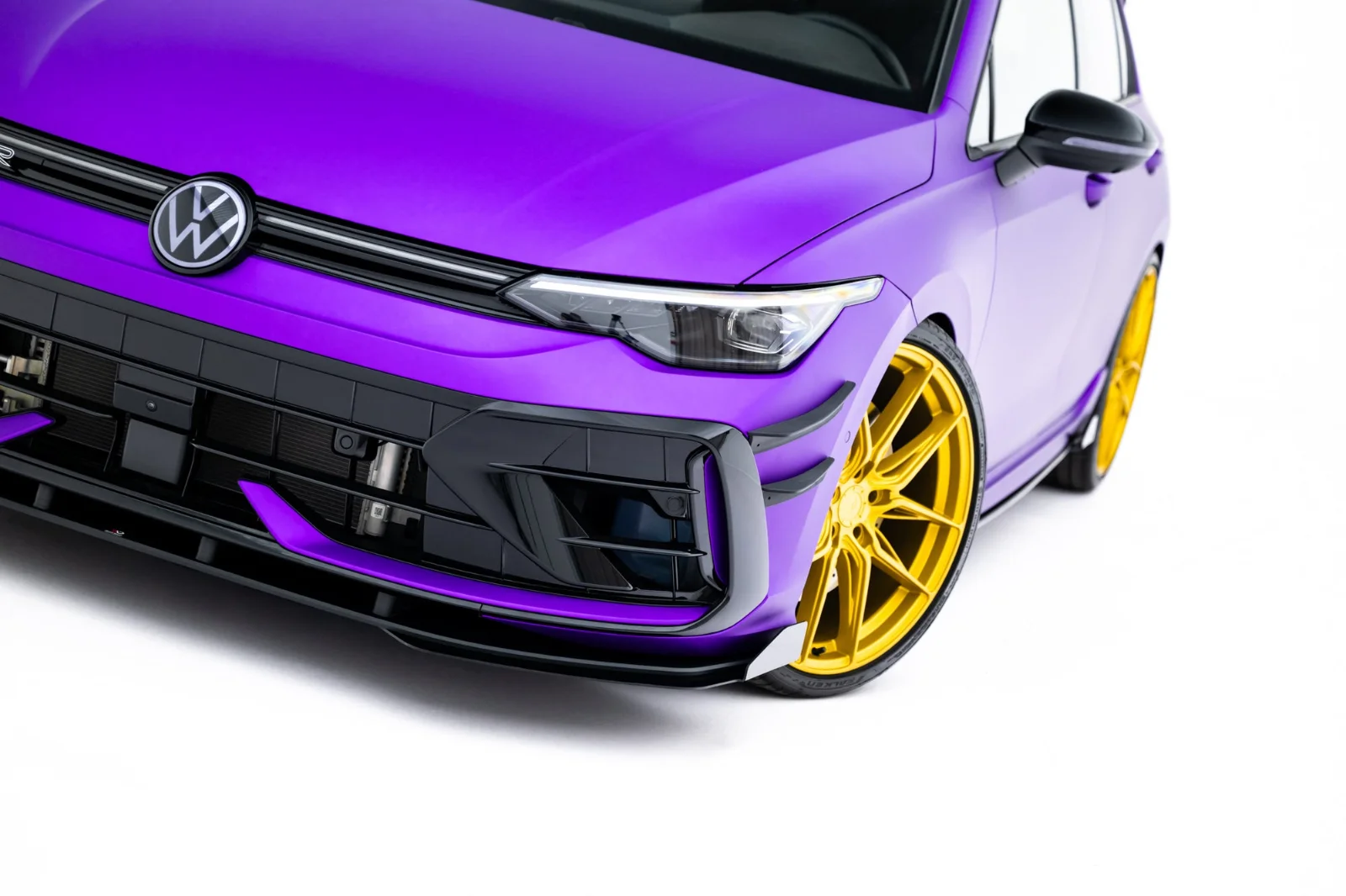 Maxton Design Front-Flaps für VW Golf 8 R FL – Schwarz matt