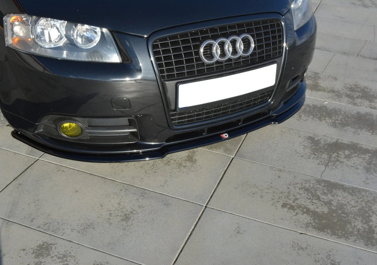 Maxton Design Frontsplitter für Audi A3 8P S line – Schwarz glänzend