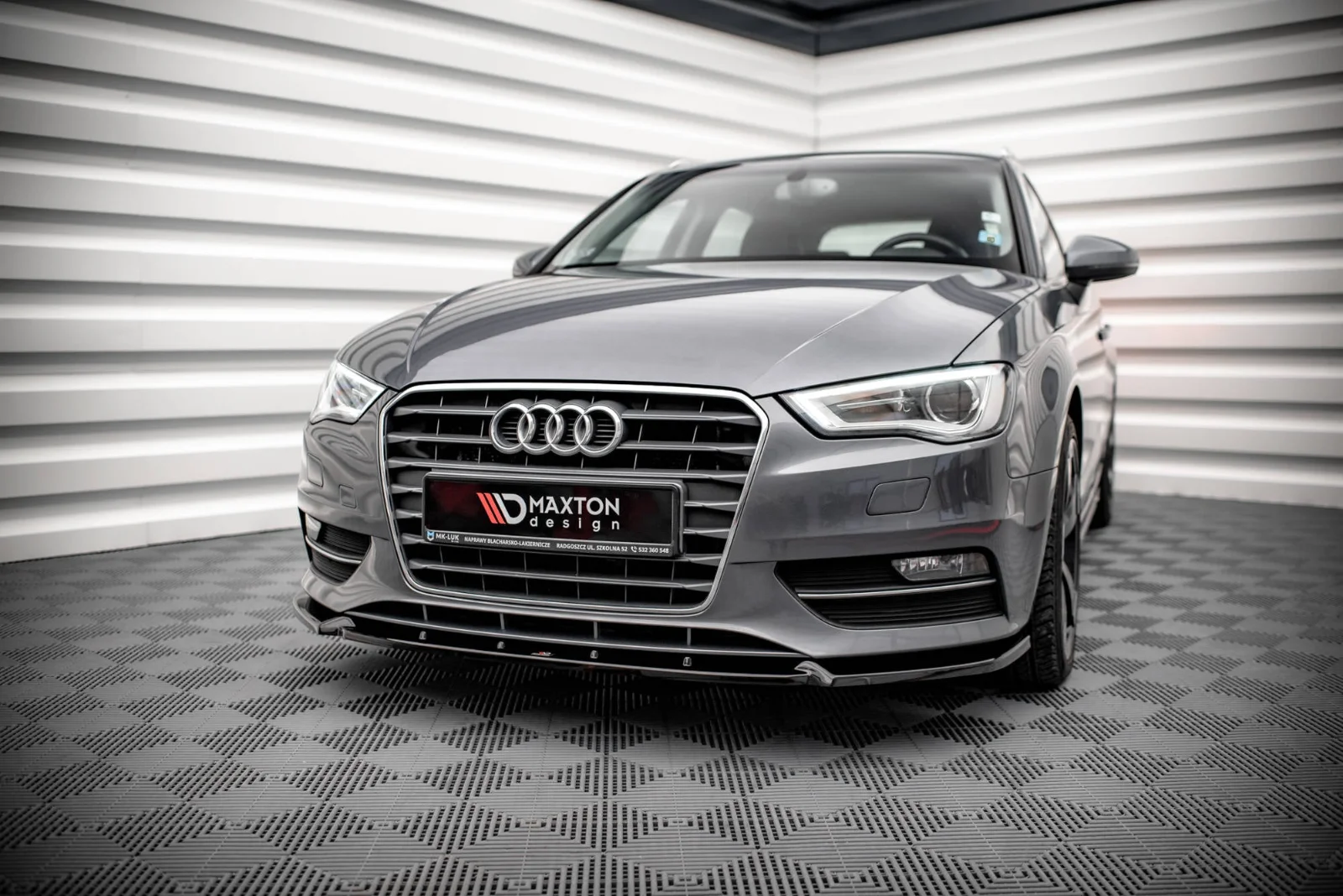 Maxton Design Frontsplitter für Audi A3 8V – Schwarz glänzend
