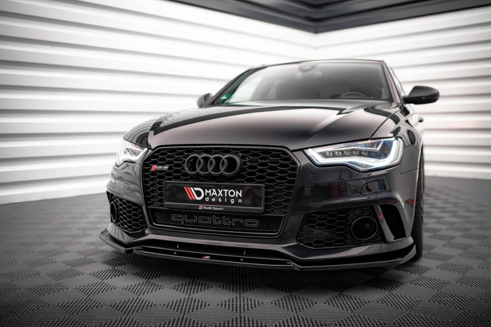 Maxton Design Frontsplitter für Audi A6 RS6 Look C7 – Schwarz glänzend