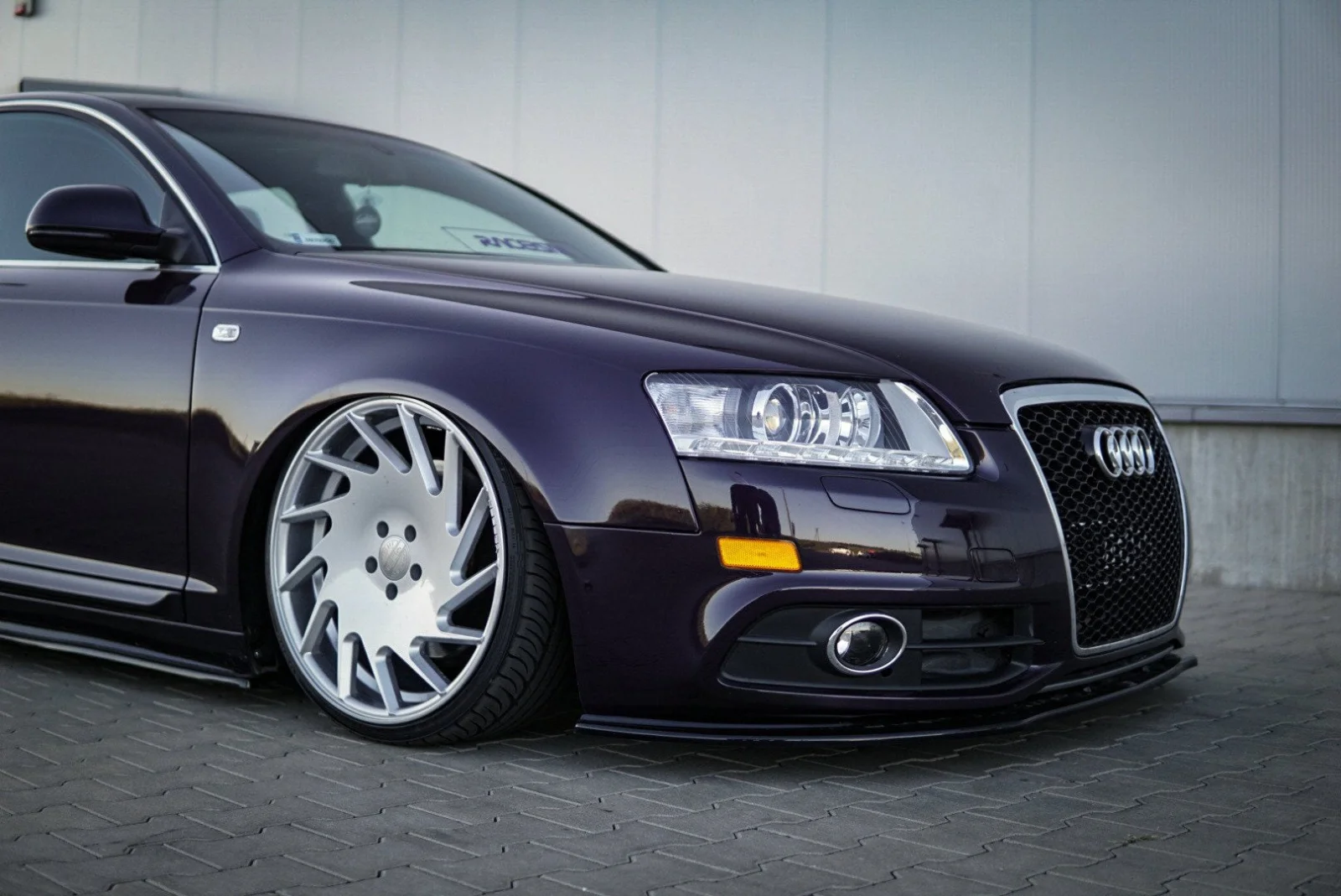 Maxton Design Frontsplitter für Audi A6 S line C6 FL – Schwarz glänzend