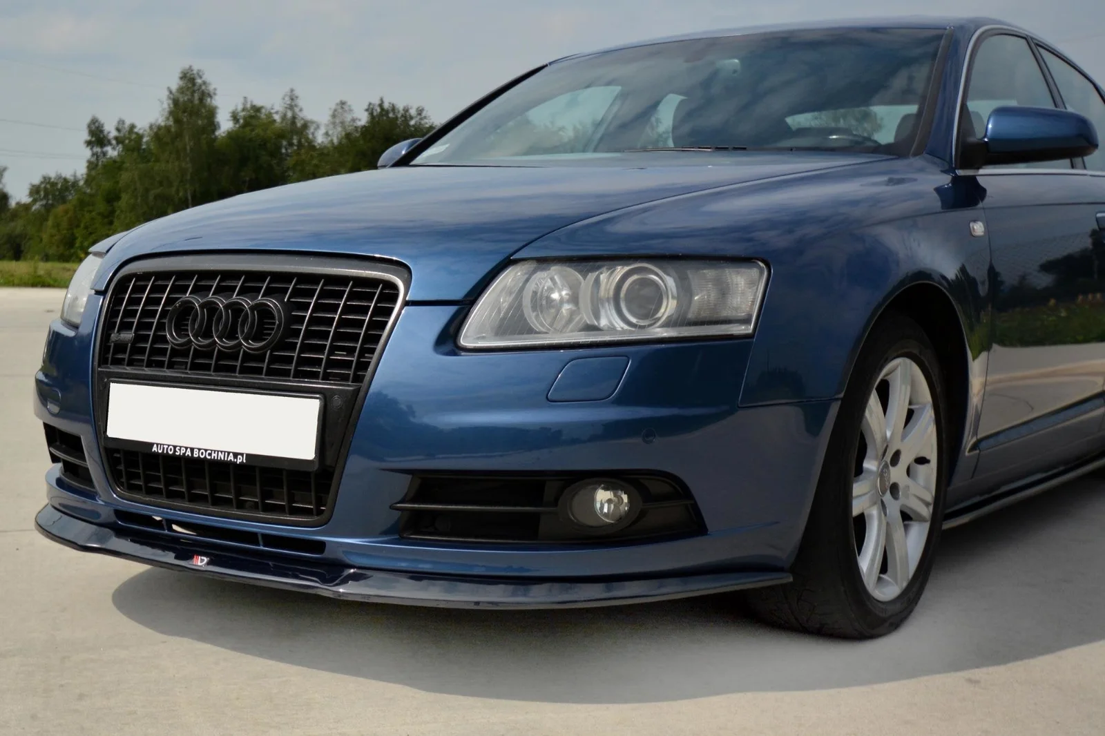 Maxton Design Frontsplitter für Audi A6 S line C6 – Schwarz glänzend