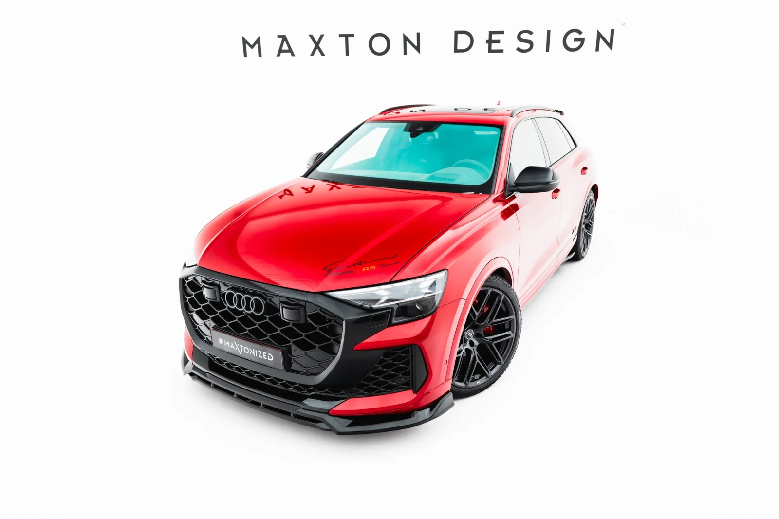 Maxton Design Frontsplitter für Audi RSQ8 Mk1 FL – Schwarz glänzend