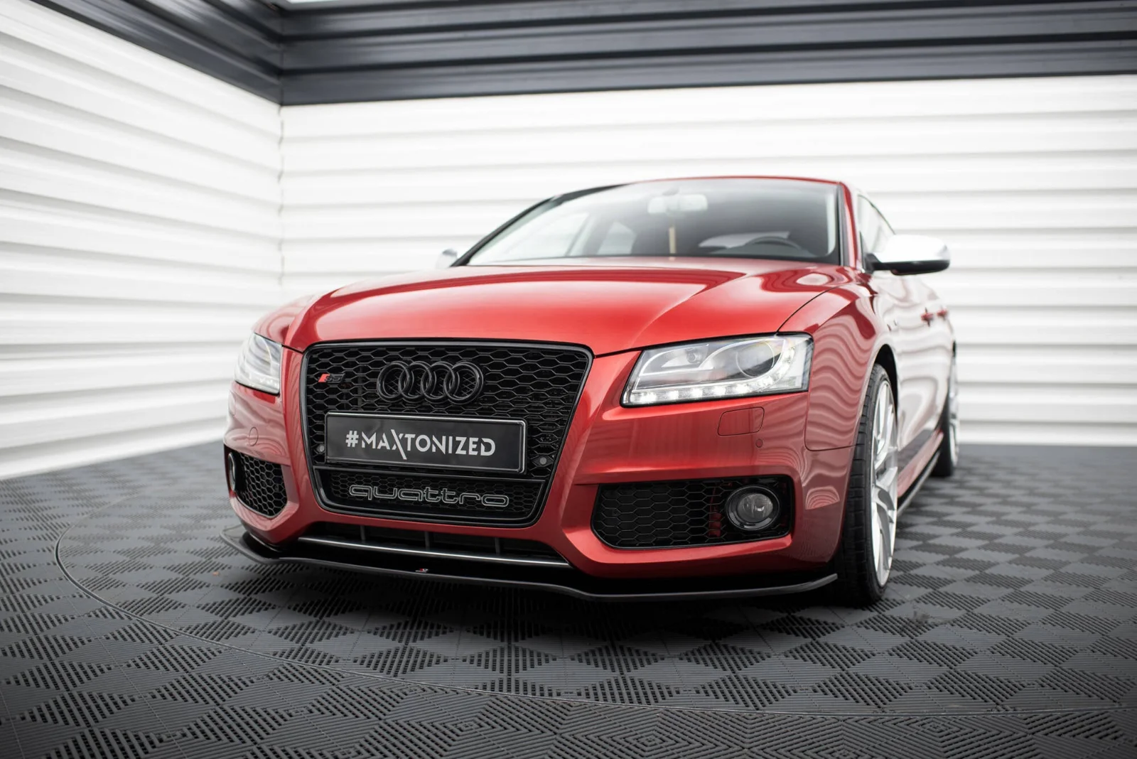 Maxton Design Frontsplitter für Audi S5 A5 S line 8T – Schwarz glänzend