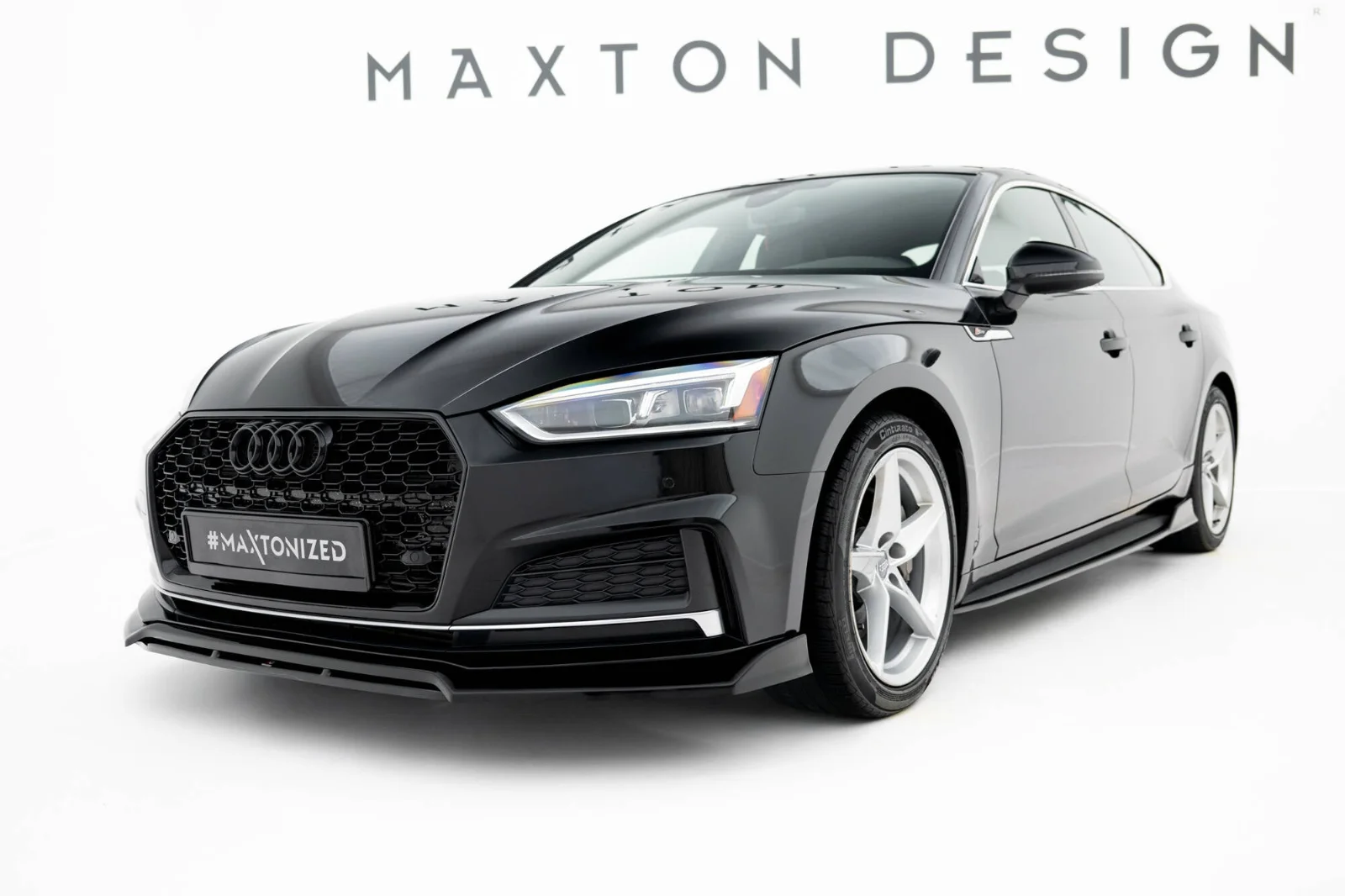 Maxton Design Frontsplitter für Audi S5 A5 S line F5 – Schwarz glänzend