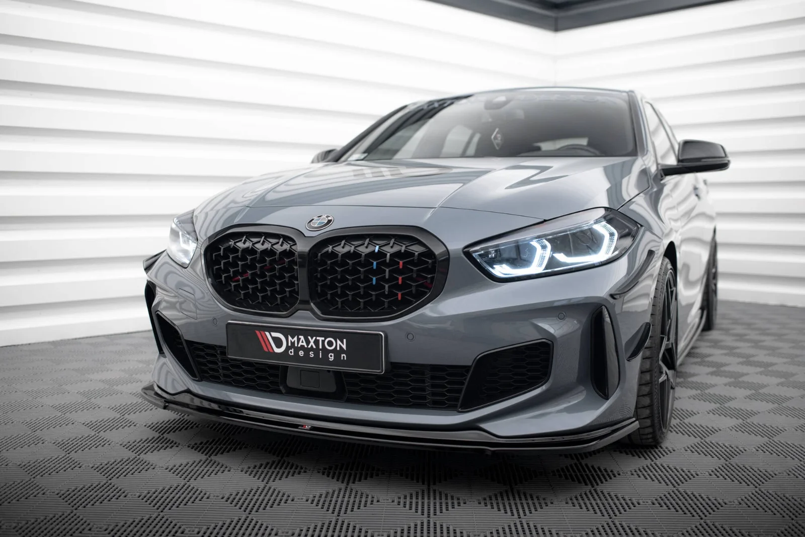 Maxton Frontsplitter für BMW 1er M-Paket M135i 128ti F40 – Schwarz glänzend