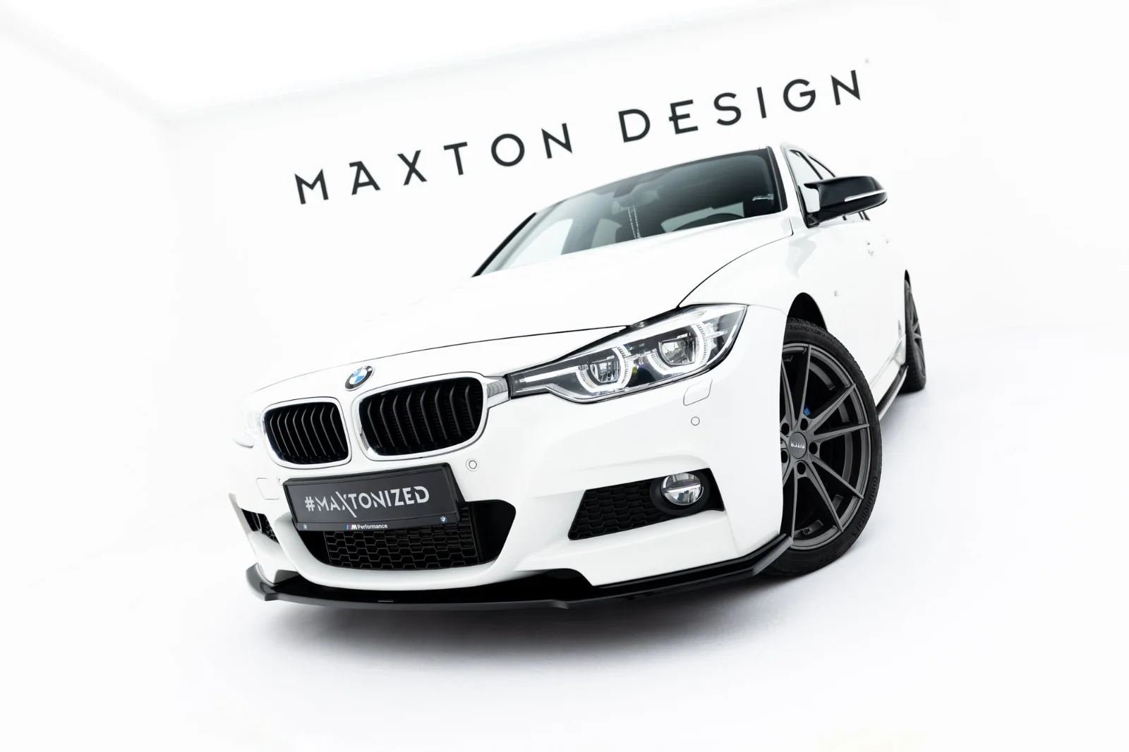 Maxton Design Frontsplitter für BMW 3er M-Paket F30 FL – Schwarz glänzend