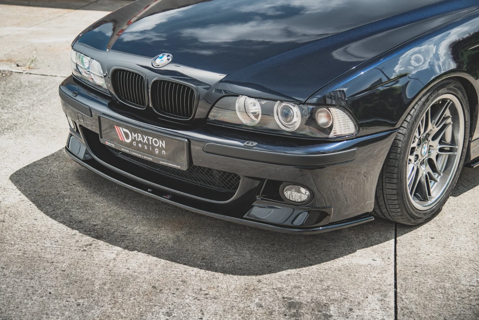 Maxton Design Frontsplitter für BMW M5 5 M-Paket E39 – Schwarz glänzend – BM-5-39-M-FD2G+FDS1G