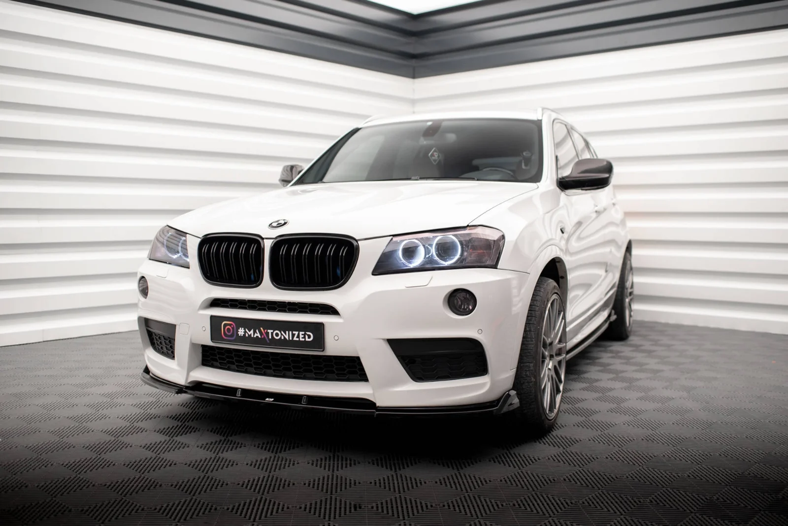 Maxton Design Frontsplitter für BMW X3 M-Paket F25 – Schwarz glänzend