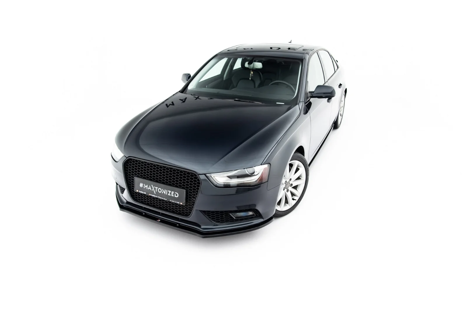 Maxton Design Frontsplitter V.1 für Audi A4 B8 FL – Schwarz glänzend