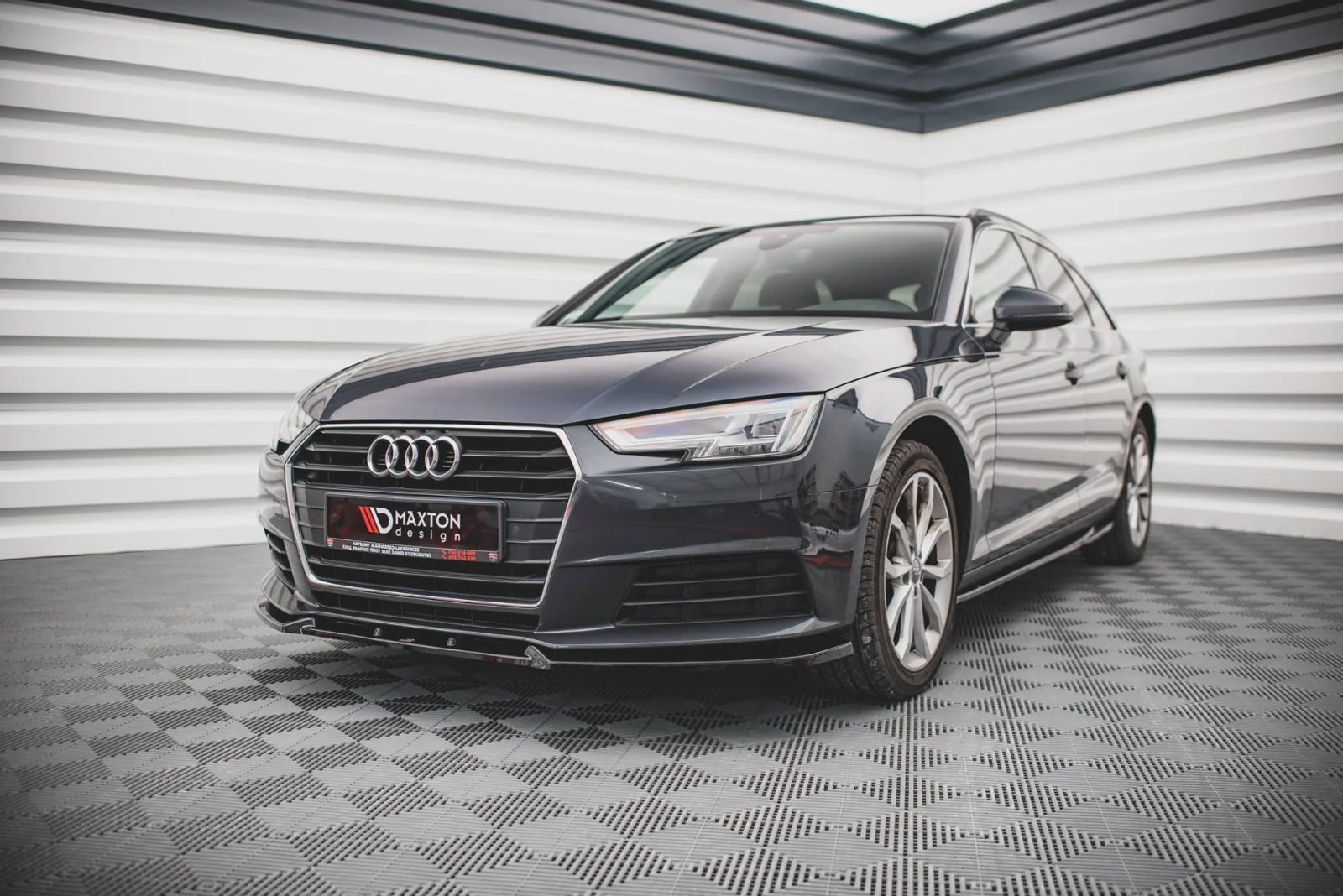Maxton Design Frontsplitter V.1 für Audi A4 B9 – Schwarz glänzend