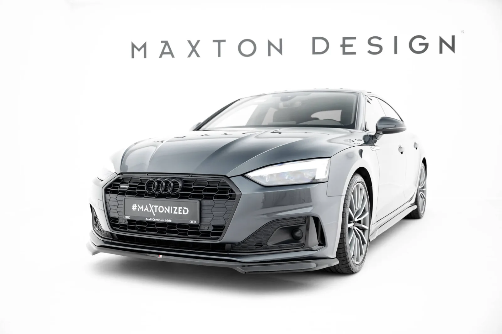 Maxton Design Frontsplitter V.1 für Audi A5 F5 FL – Schwarz glänzend