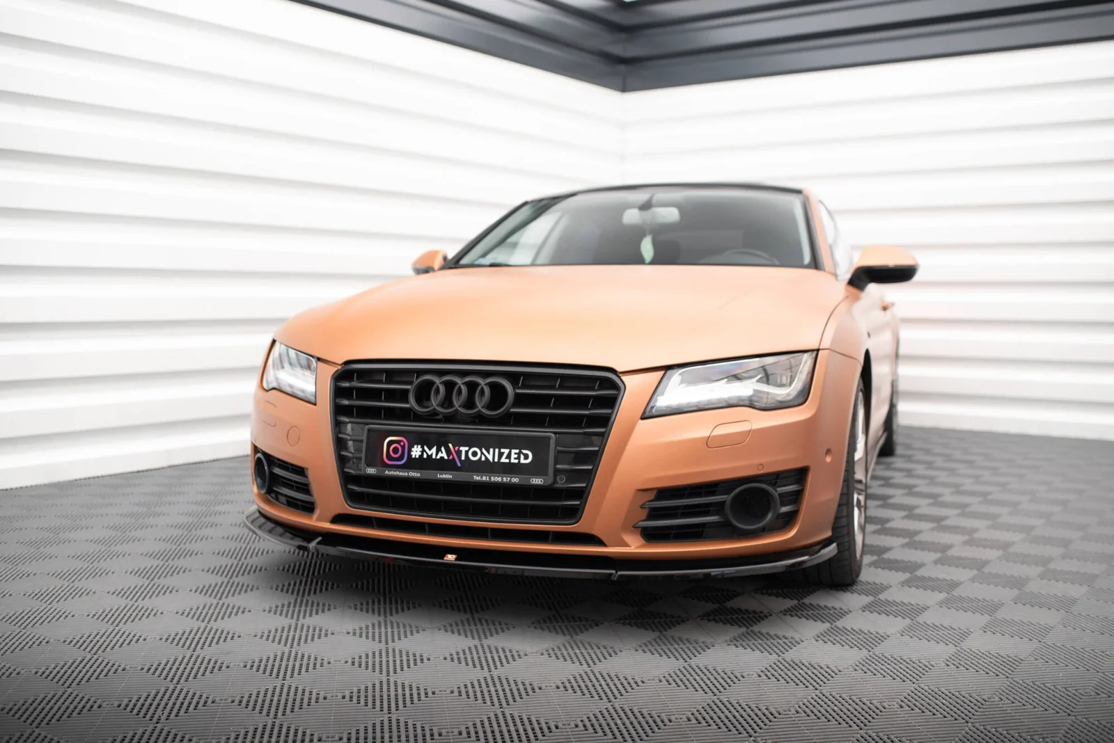 Maxton Design Frontsplitter V.1 für Audi A7 C7 – Schwarz glänzend