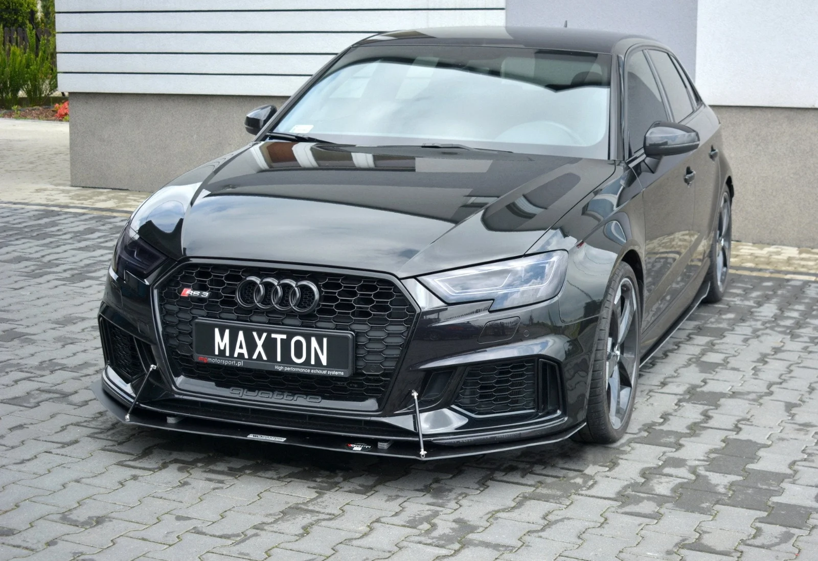 Maxton Design Frontsplitter V.1 für Audi RS3 8V FL – Schwarz matt