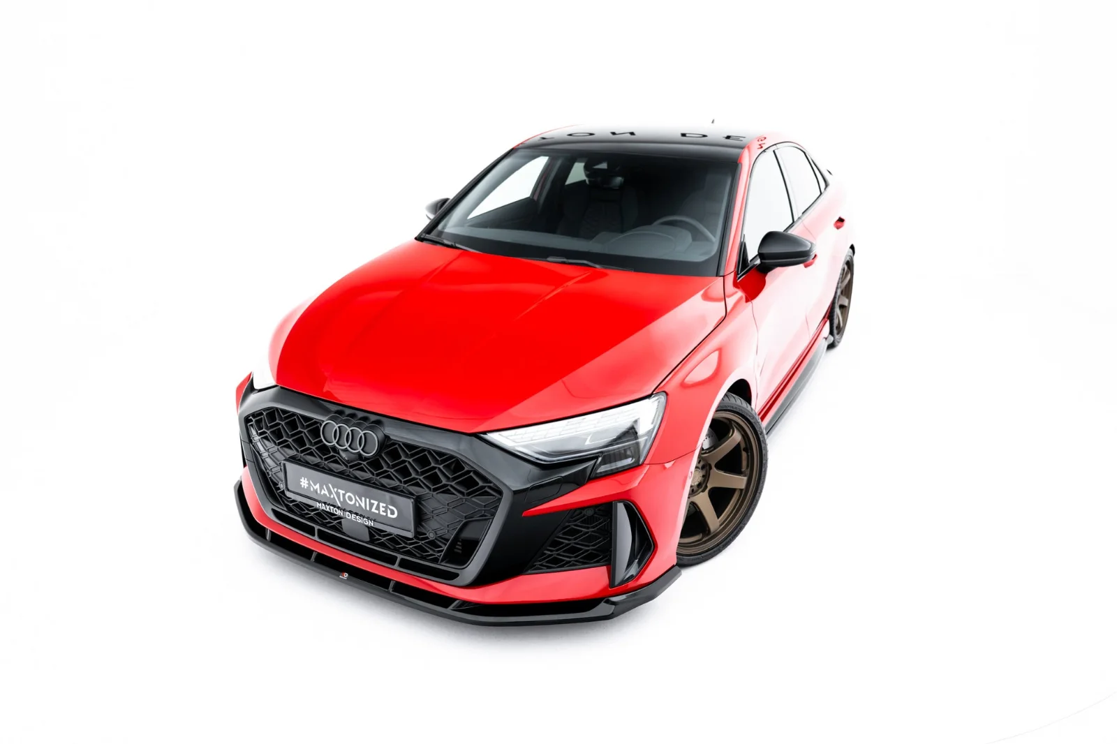Maxton Design Frontsplitter V.1 für Audi RS3 8Y FL – Schwarz glänzend