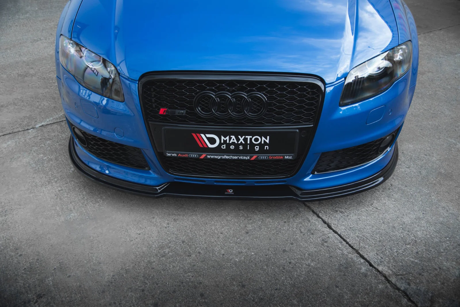 Maxton Design Frontsplitter V.1 für Audi RS4 B7 – Schwarz glänzend
