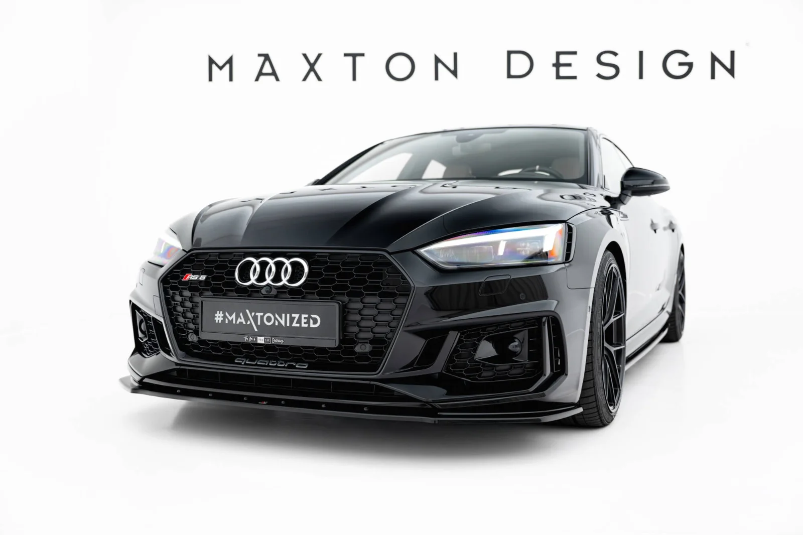 Maxton Design Frontsplitter V.1 für Audi RS5 F5 – Schwarz glänzend