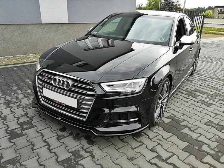 Maxton Design Frontsplitter V.1 für Audi S3 A3 S line 8V FL – Schwarz glänzend – AU-S3-3F-FD2G