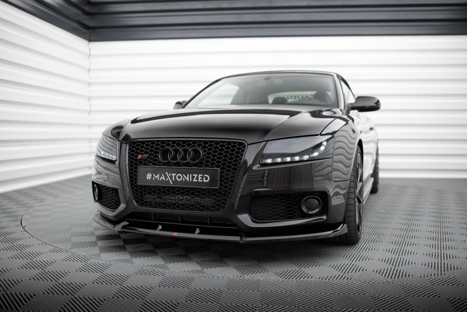 Maxton Design Frontsplitter V.1 für Audi S5 A5 S line 8T – Schwarz glänzend