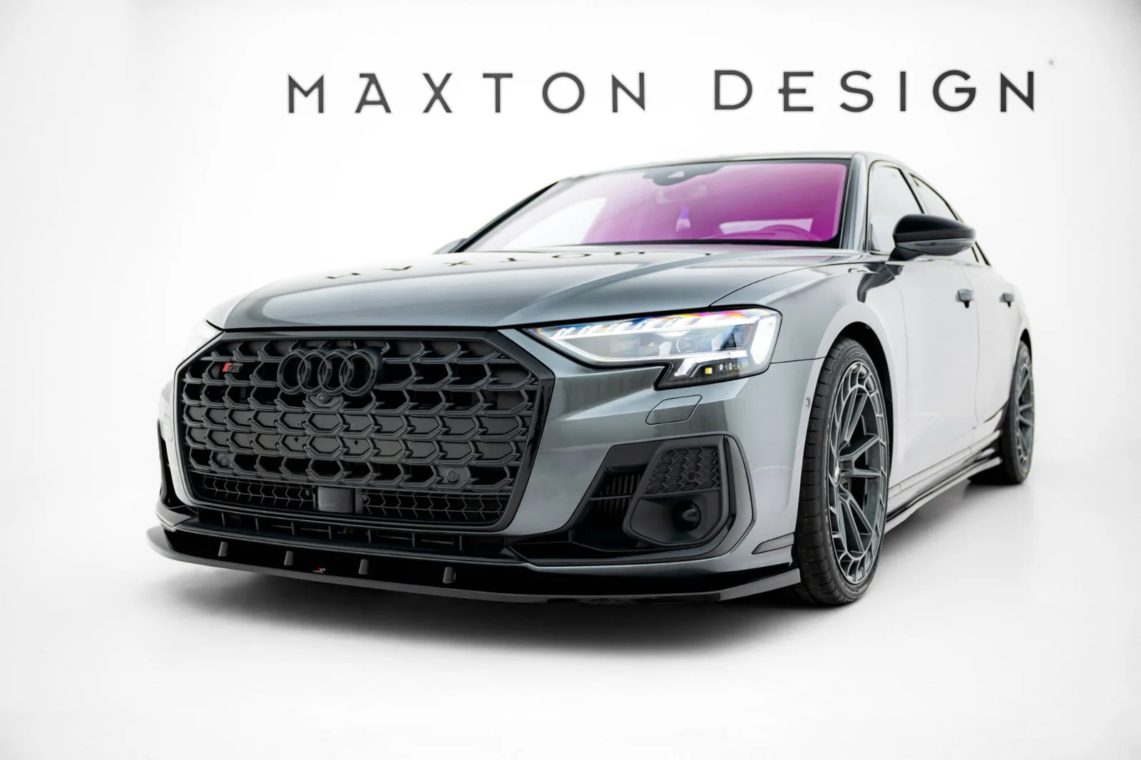 Maxton Design Frontsplitter V.1 für Audi S8 A8 S line D5 FL – Schwarz glänzend