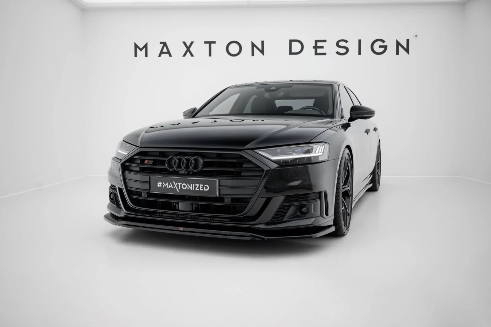 Maxton Design Frontsplitter V.1 für Audi S8 A8 S line D5 – Schwarz glänzend