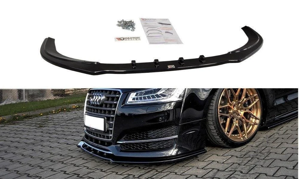 Maxton Design Frontsplitter V.1 für Audi S8 D4 FL – Schwarz glänzend