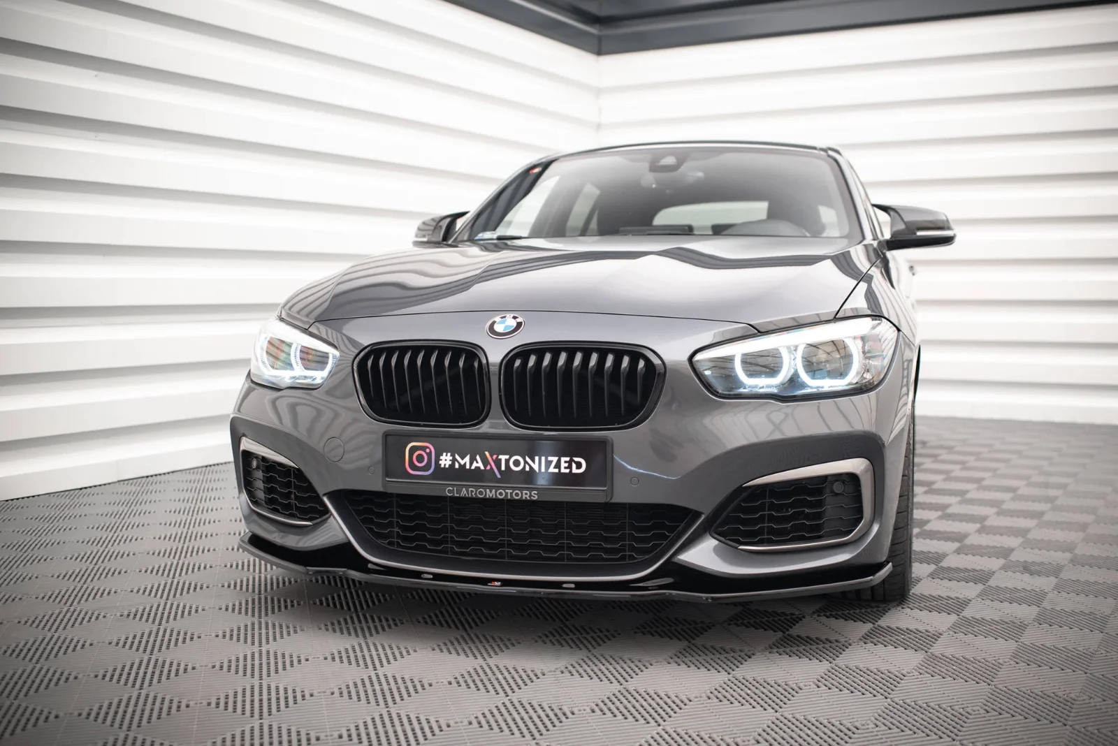 Maxton Frontsplitter V.1 für BMW 1er F20 F21 M-Power FL – Schwarz glänzend