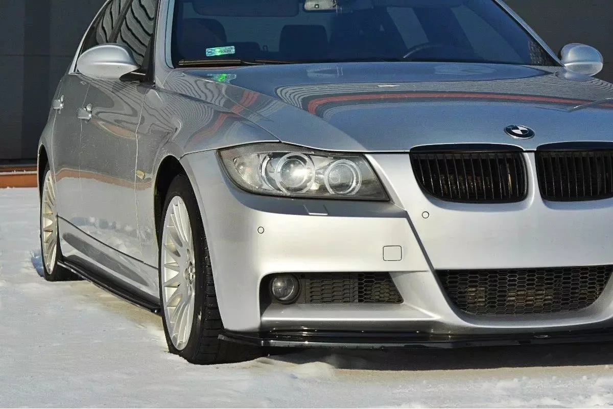 Maxton Design Frontsplitter V.1 für BMW 3er E90 MPACK – Schwarz glänzend