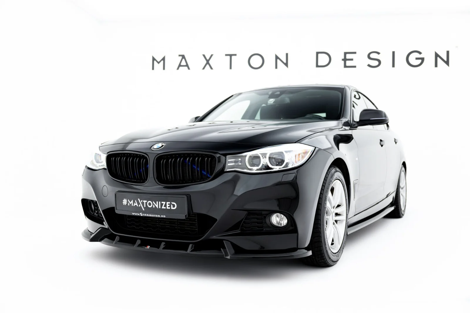 Maxton Design Frontsplitter V.1 für BMW 3er GT M-Paket F34 – Schwarz glänzend