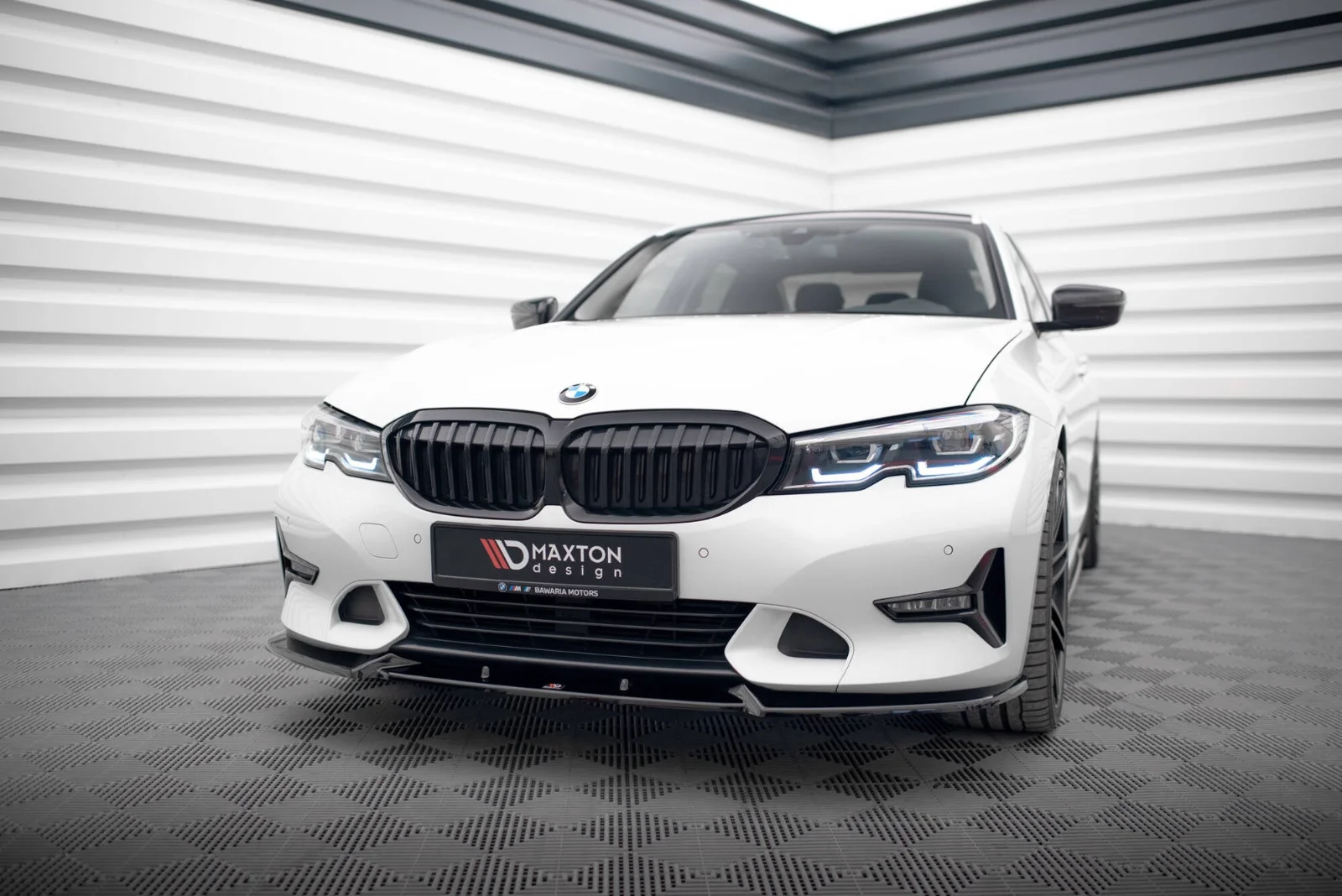 Maxton Frontsplitter V.1 für BMW 3er Sport Line G20 G21 – Schwarz glänzend