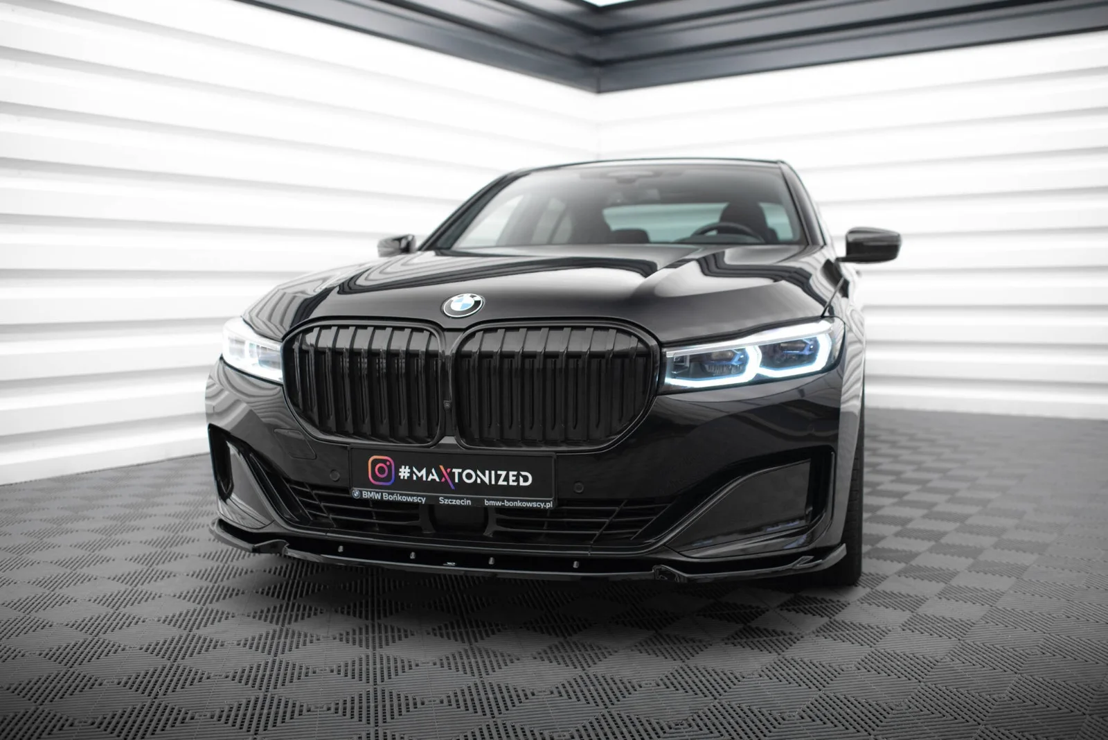 Maxton Design Frontsplitter V.1 für BMW 7er G11 G12 FL – Schwarz glänzend