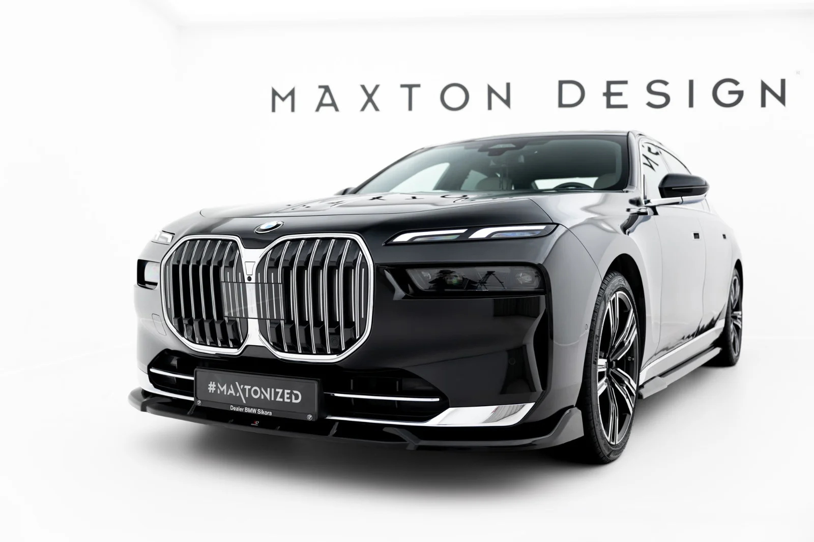 Maxton Design Frontsplitter V.1 für BMW 7er G70 – Schwarz glänzend