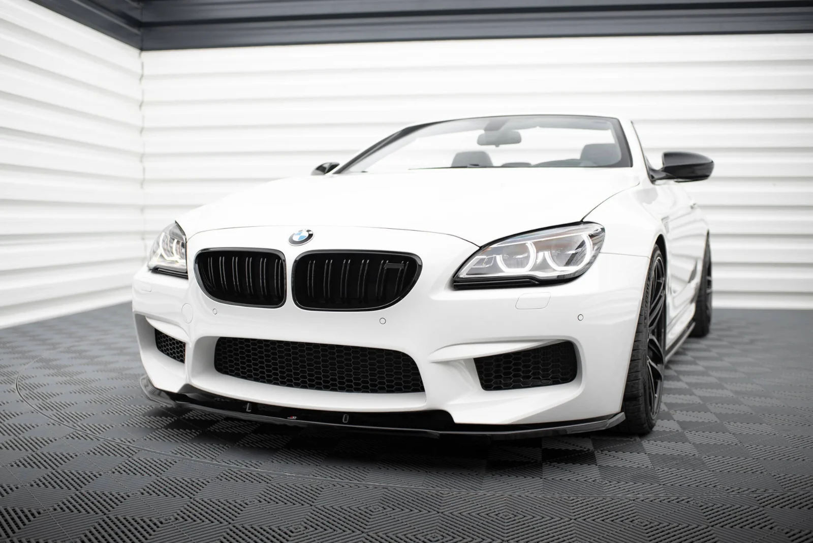 Maxton Frontsplitter V.1 für BMW M6 Cabriolet F06 F13 F12 – Schwarz glänzend