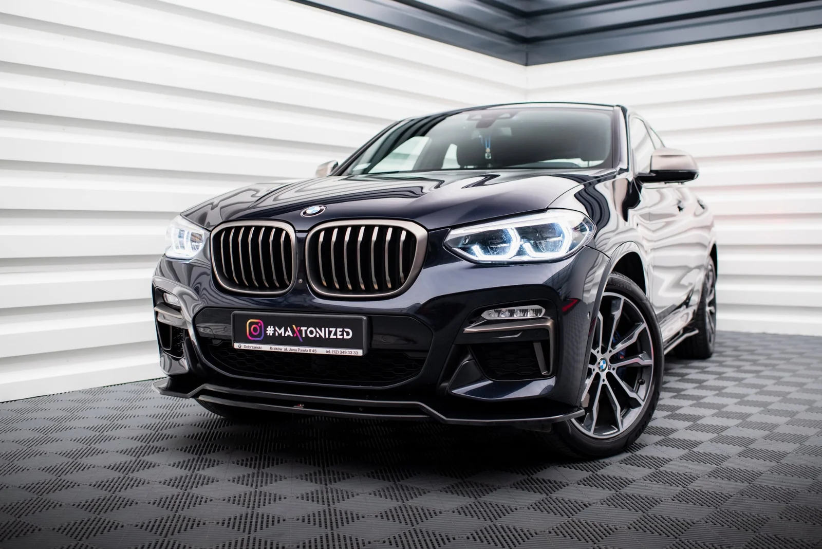 Maxton Design Frontsplitter V.1 für BMW X4 M-Paket G02 – Schwarz glänzend
