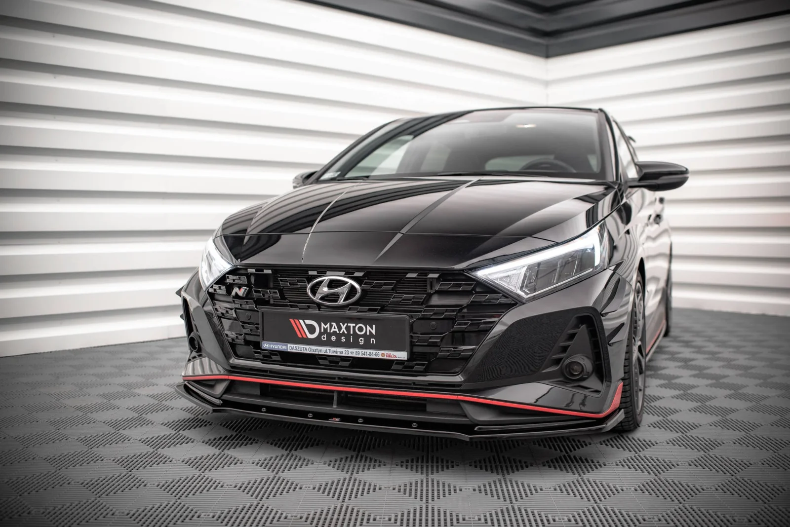 Maxton Design Frontsplitter V.1 für Hyundai i20 N Mk3 – Schwarz glänzend