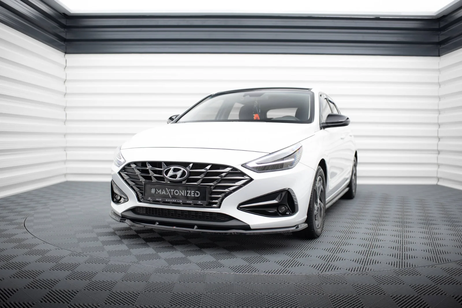 Maxton Design Frontsplitter V.1 für Hyundai i30 Mk3 FL – Schwarz glänzend – HY-I30-3F-FD1G – HY-I30-3F-FD1G