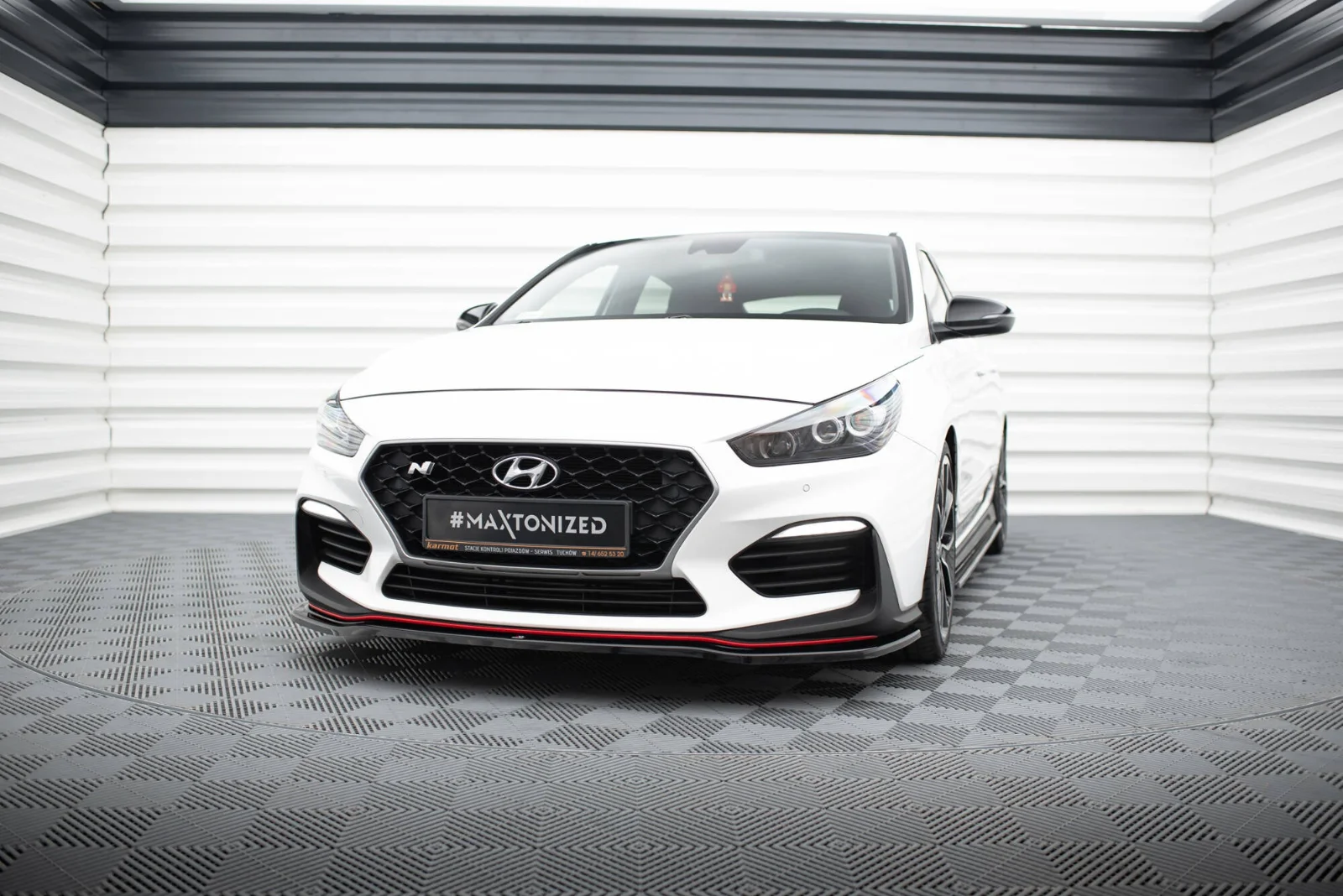 Maxton Design Frontsplitter V.1 für Hyundai i30 N Mk3 – Schwarz glänzend