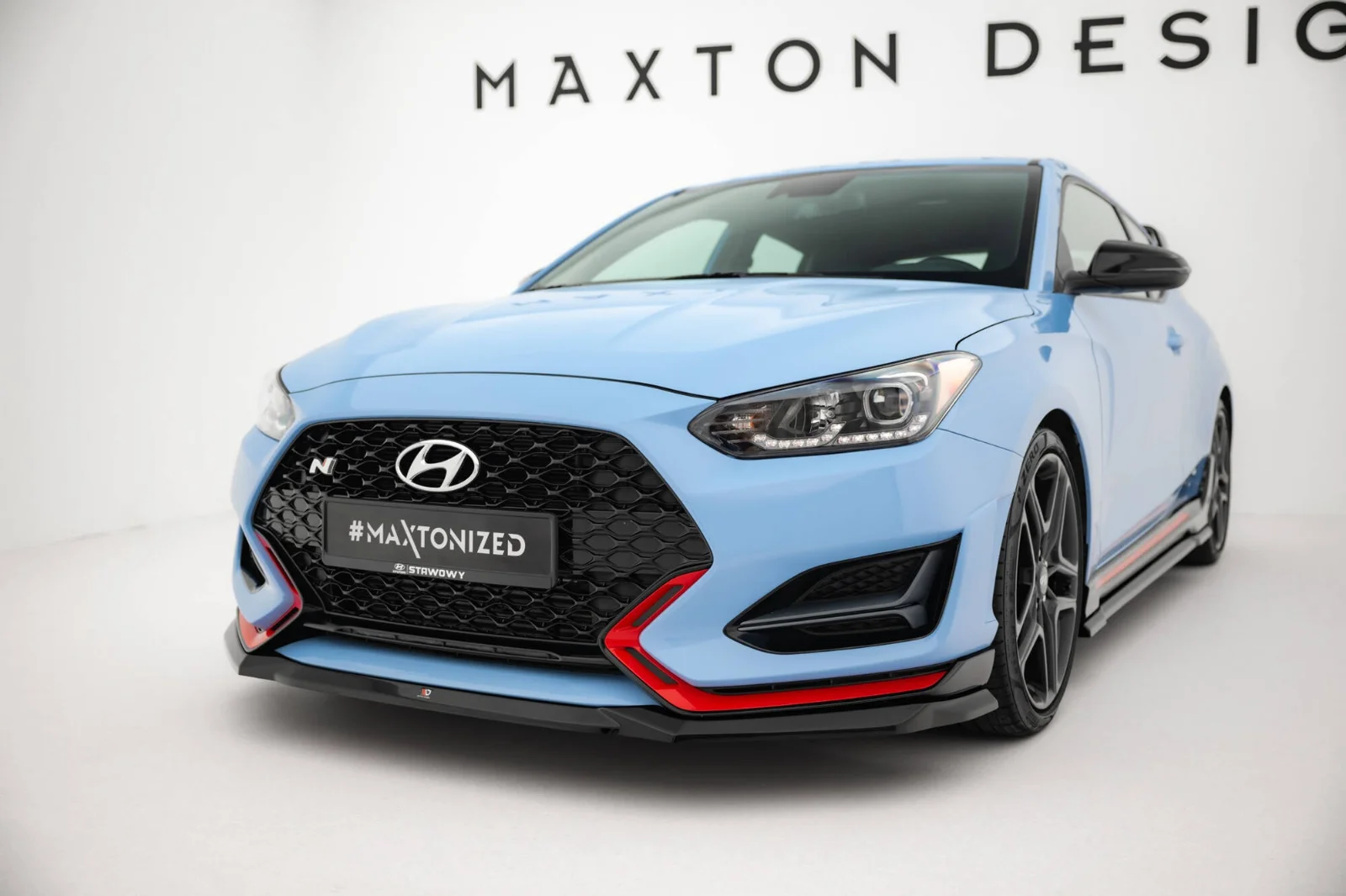Maxton Design Frontsplitter V.1 für Hyundai Veloster N Mk2 – Schwarz glänzend