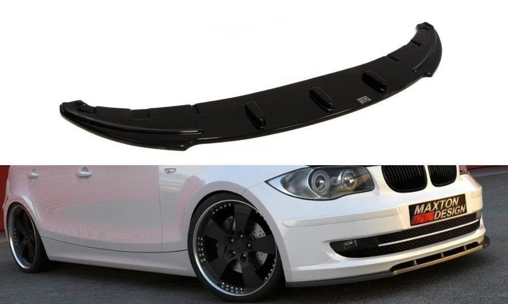 Maxton Frontsplitter V.1 für V.1 BMW 1 E81 E87 (Nach FL Fur – Schwarz glänzend