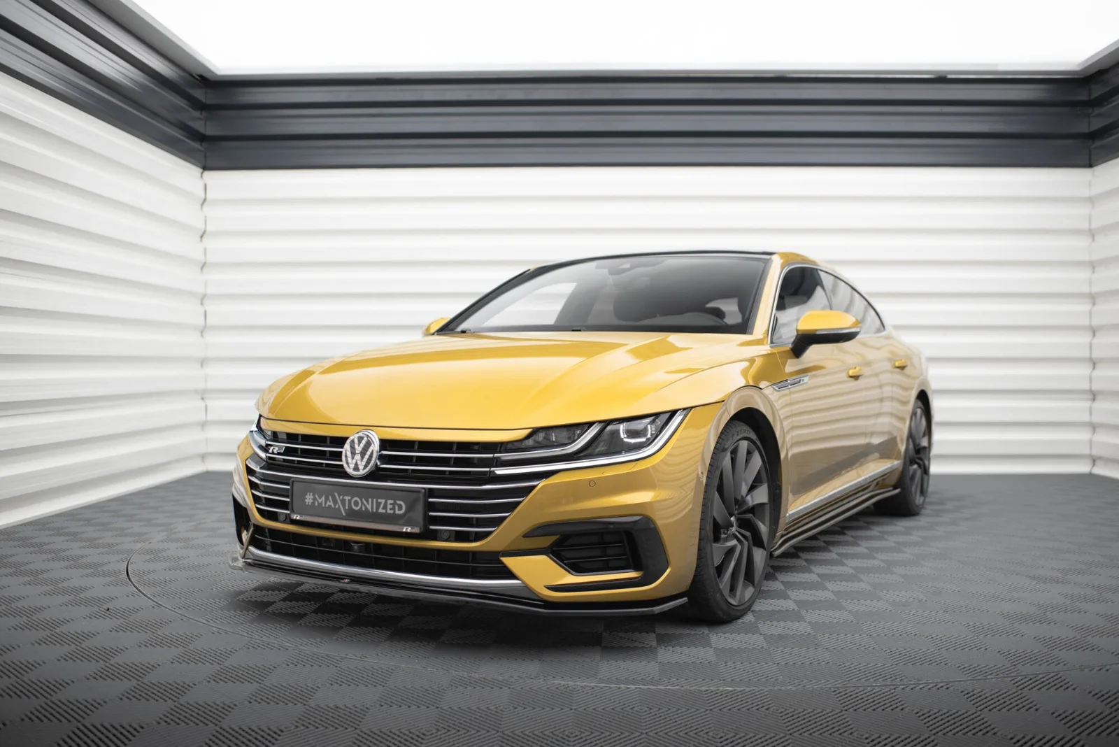 Maxton Design Frontsplitter V.1 für VW Arteon R-Line Mk1 – Schwarz glänzend