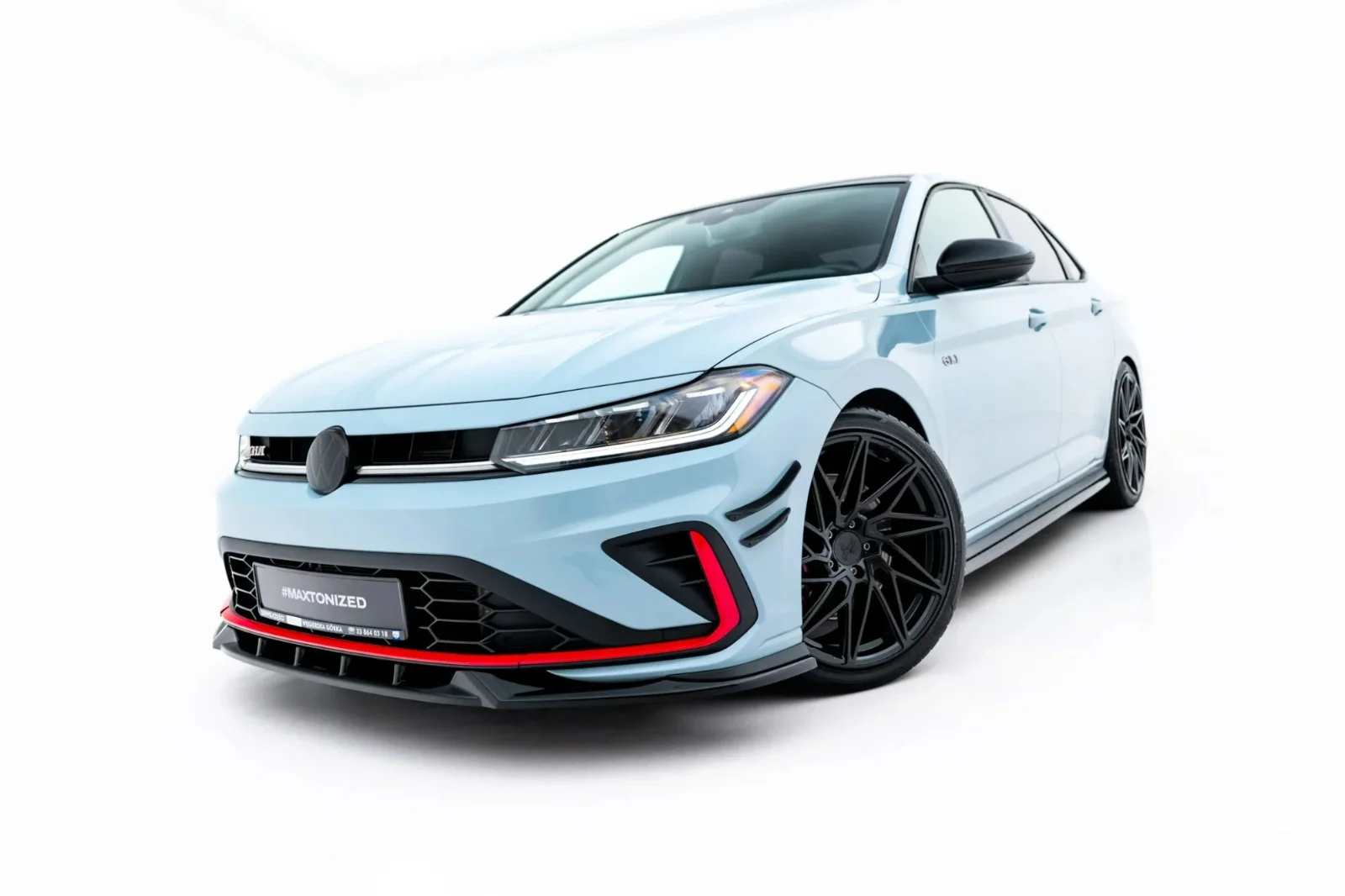 Maxton Design Frontsplitter V.1 für VW Jetta GLI Mk7 FL 2 – Schwarz glänzend