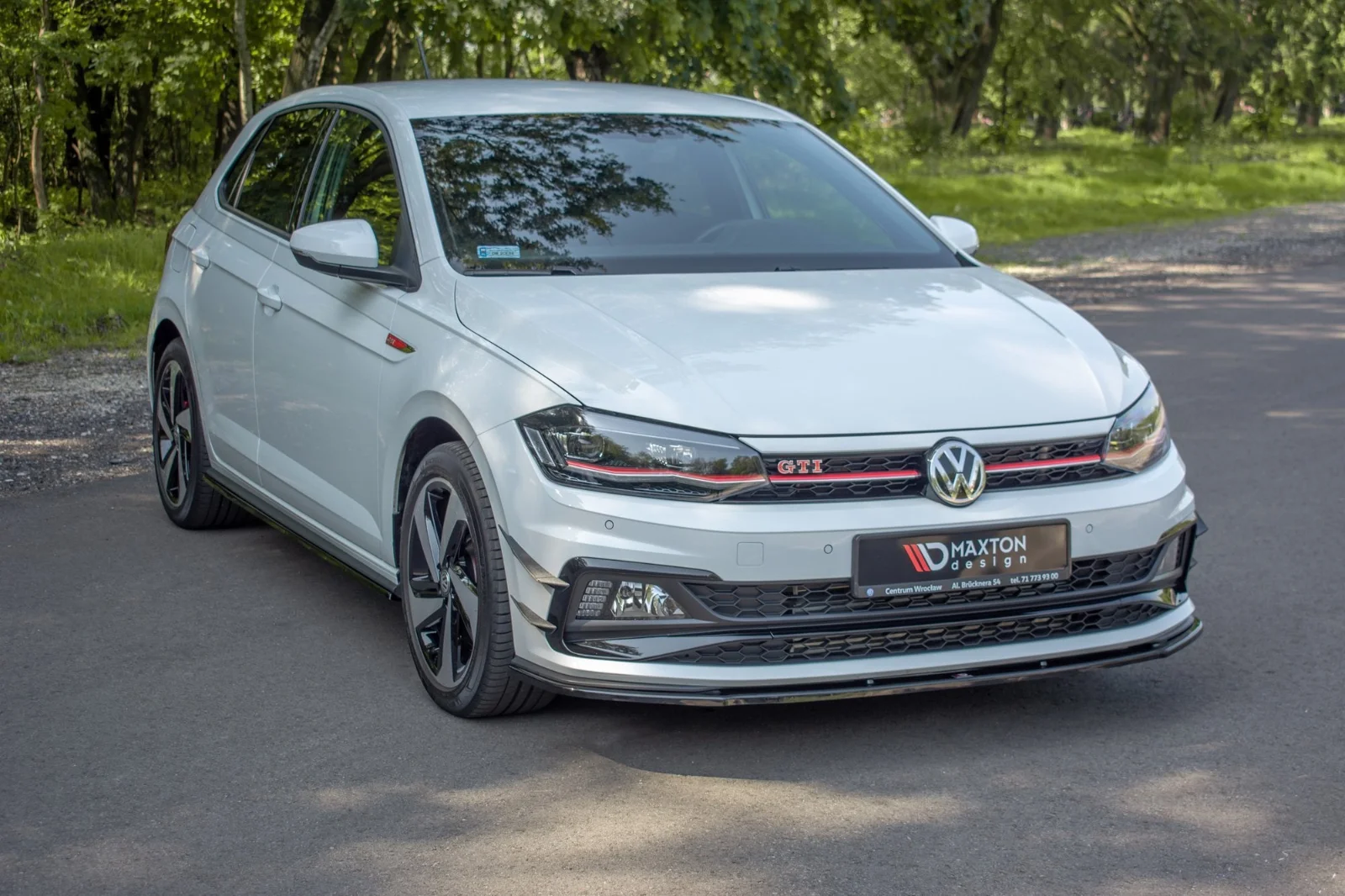 Maxton Design Frontsplitter V.1 für VW Polo GTI R-line Mk6 – Schwarz glänzend