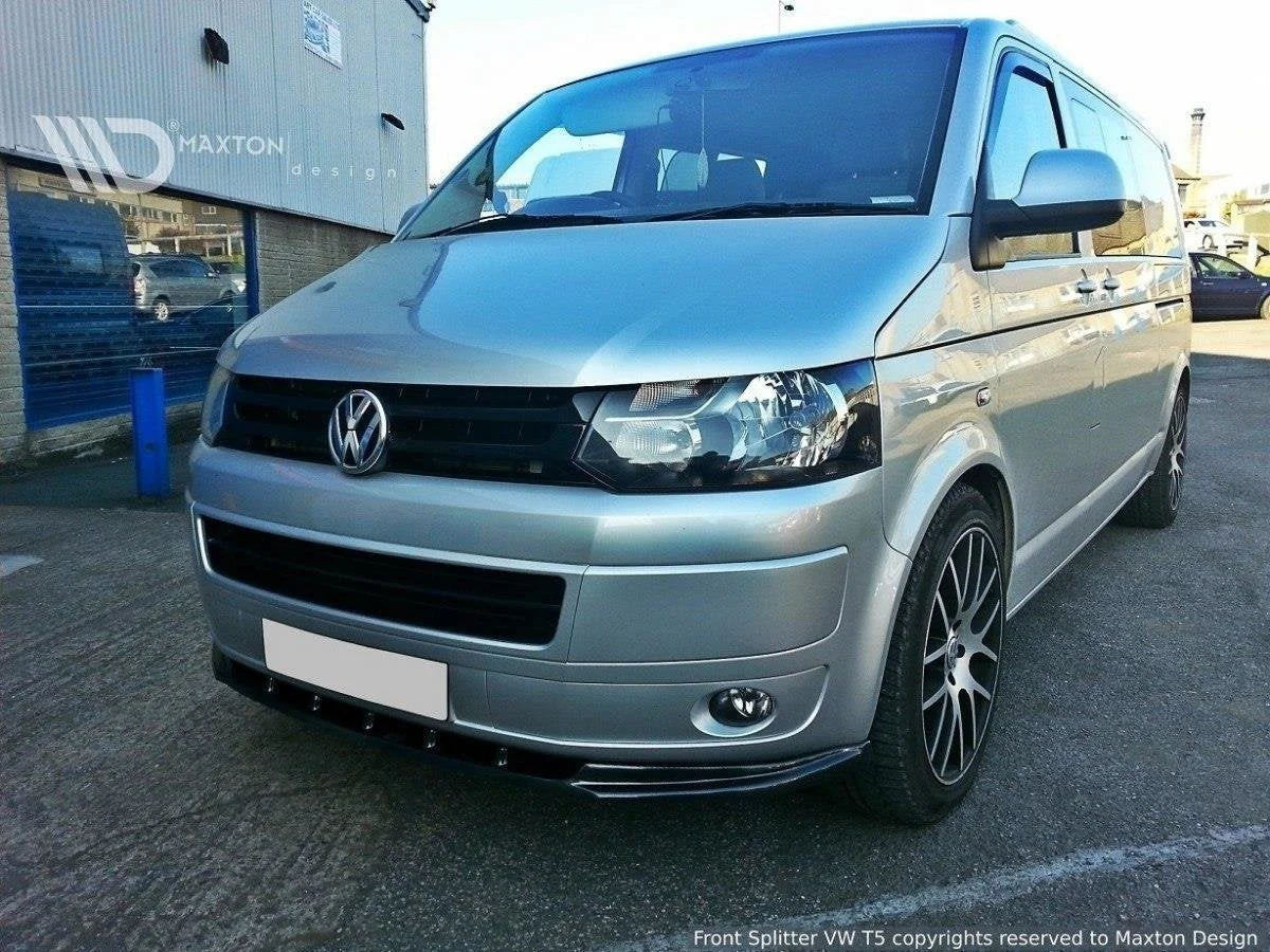 Maxton Design Frontsplitter V.1 für VW T5 FL – Schwarz glänzend