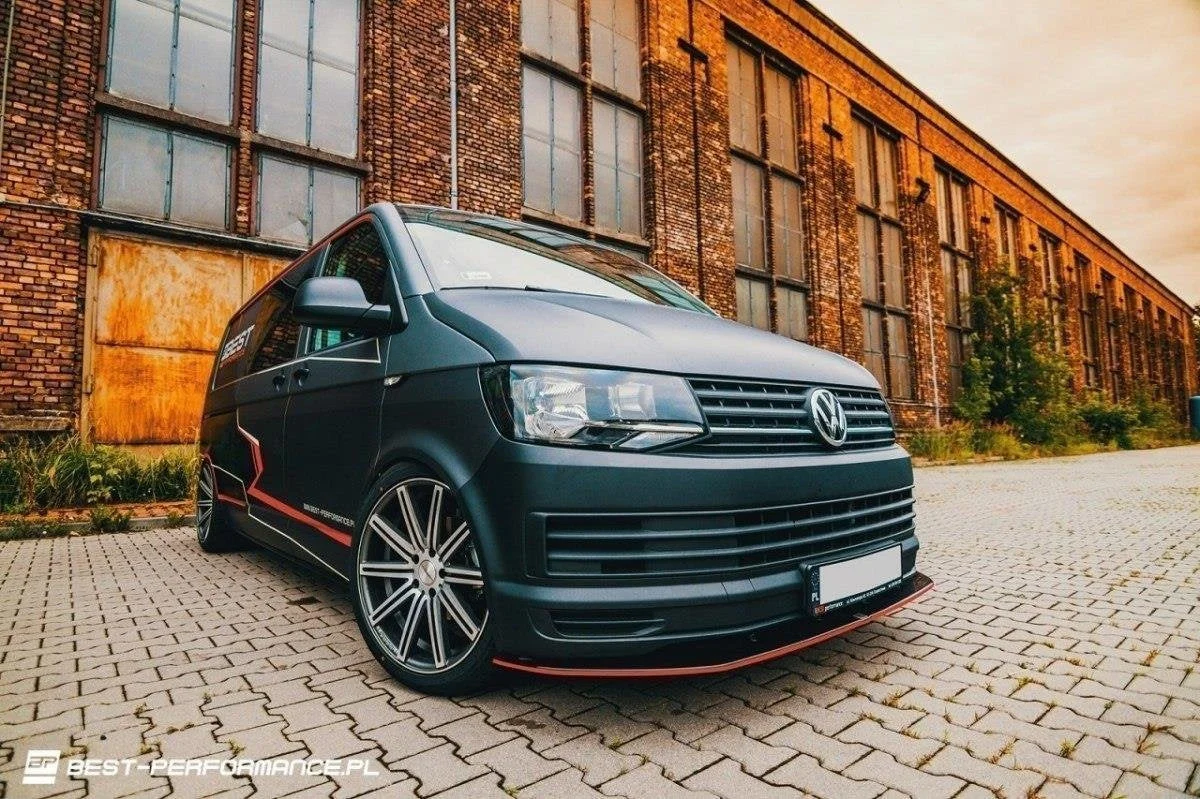 Maxton Design Frontsplitter V.1 für VW T6 – Schwarz glänzend